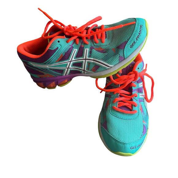 Asics Shoes - Asics Women's Gel-Frantic Blue / Purple / Orange Athletic Shoes Size 6.5